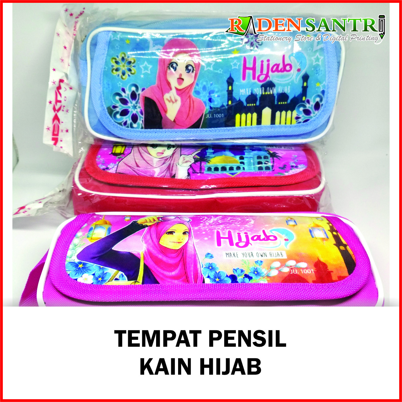 tempat pensil kain hijab