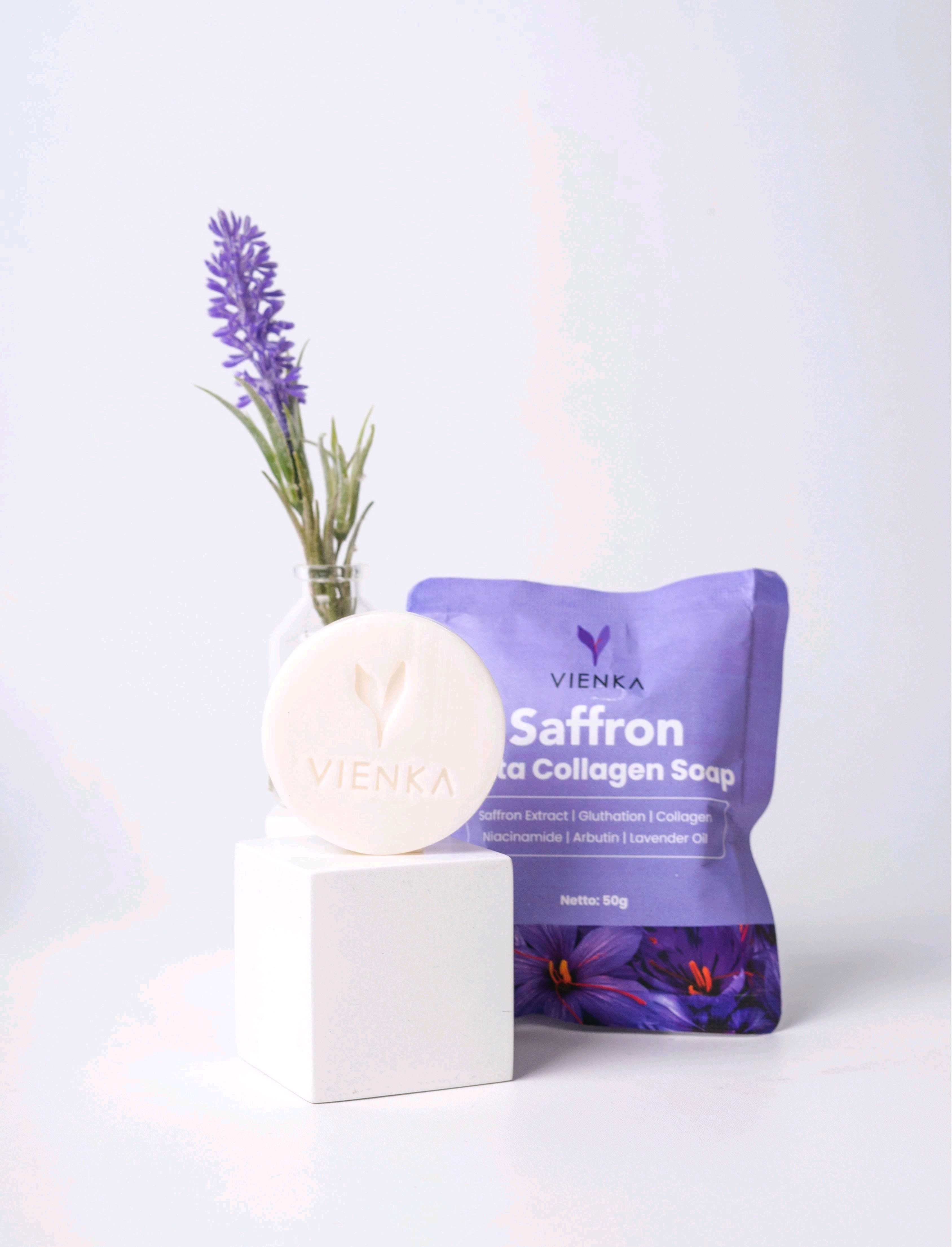 Vienka saffron gluta collagen soap