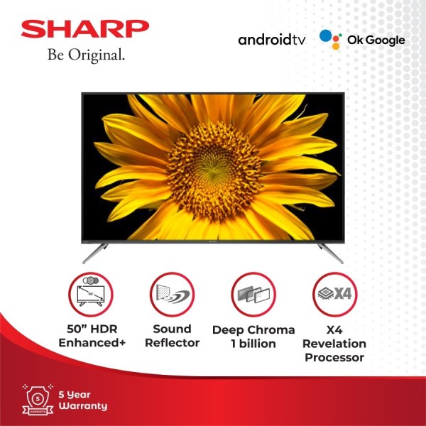 SHARP 4TC50DL1X 50inch 4K Ultra-HDR ANDROID TV WITH GOOGLE ASSISTANT