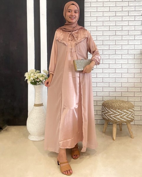 Gamis Polos Pink