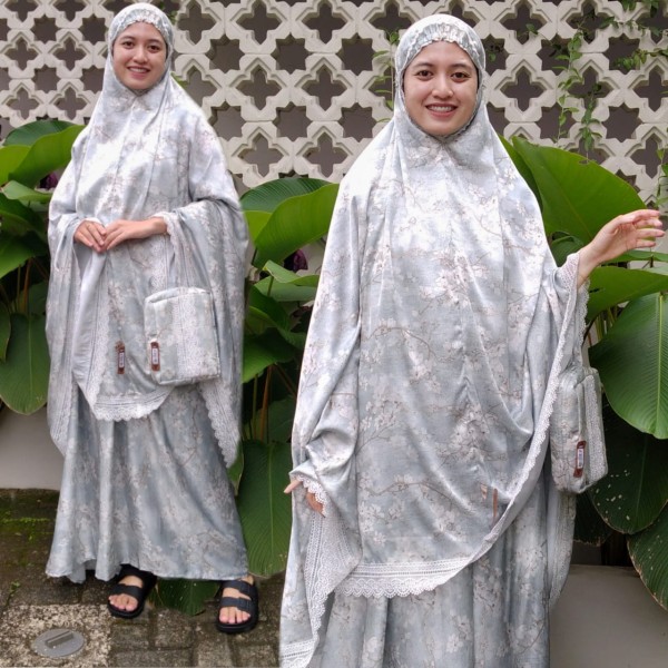 Mukena Armani Bunga (Hijau mint)