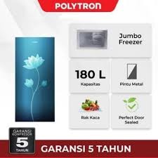 LEMARI ES POYTRON 1 PINTU PRB 189 BIRU