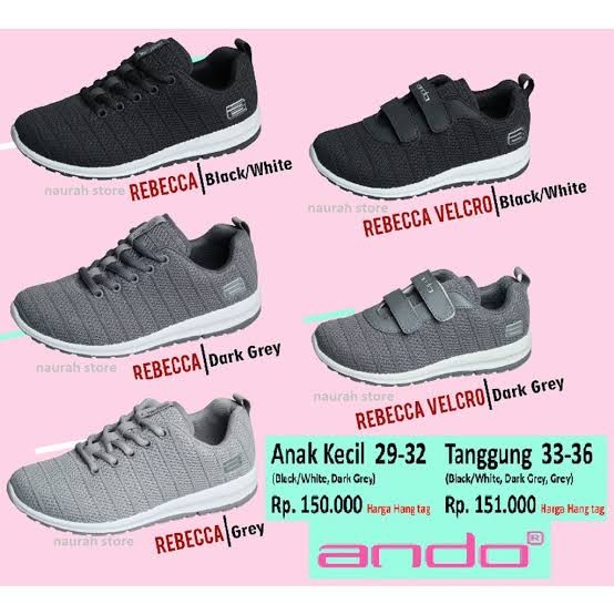 Sepatu ANDO REBECCA VELCRO