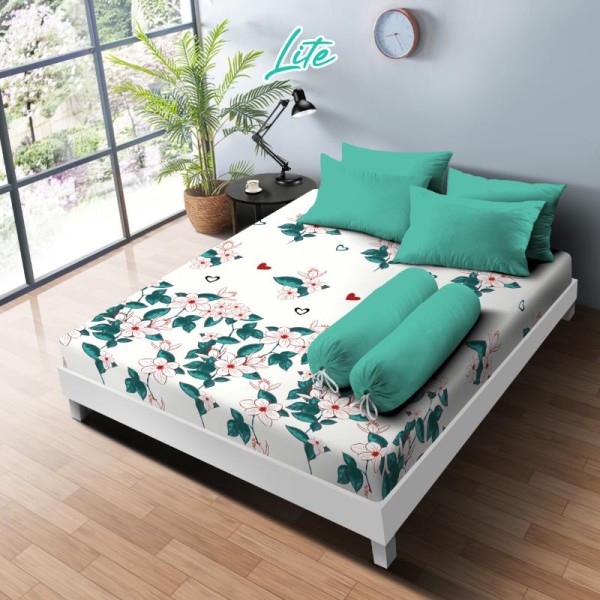 Sprei lite hibiscus bunga micotrex t20 cm 160x200 queen