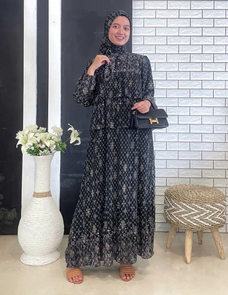 Gamis Motif Hitam