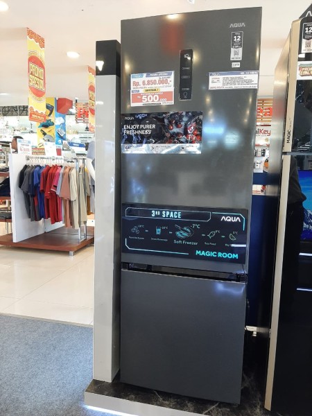 Kulkas Aqua R2D AQUA AQR 350RBM BK