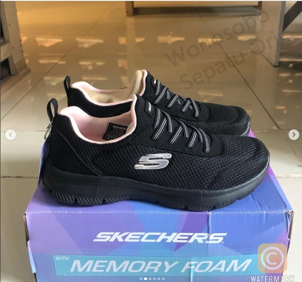 Skechers Pure Genius Bold Forever-Mono Black Pink (Women)