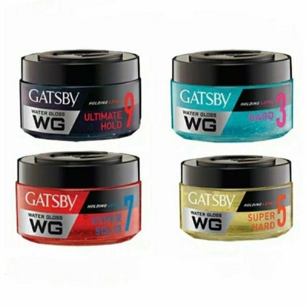 Gatsby WG Water Gloss - Gatsby WG Treatment Rambut - Merah, 75gr - Hitam, 75gr