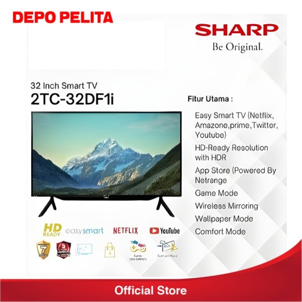 LED TV SHARP 32 Inch 2TC32DF1I - Smart TV
